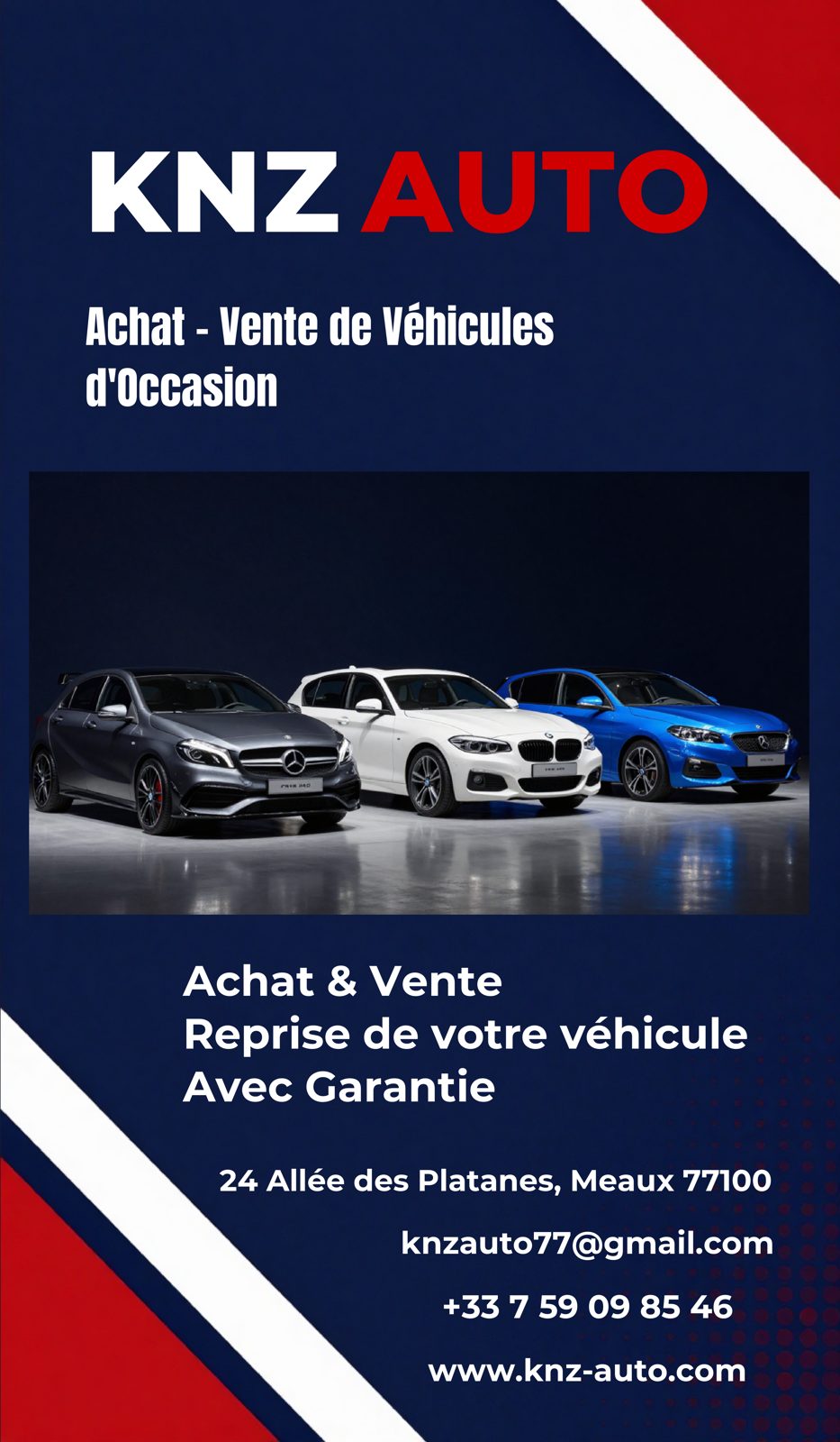 KNZ AUTO — panneau publicitaire (format portrait)