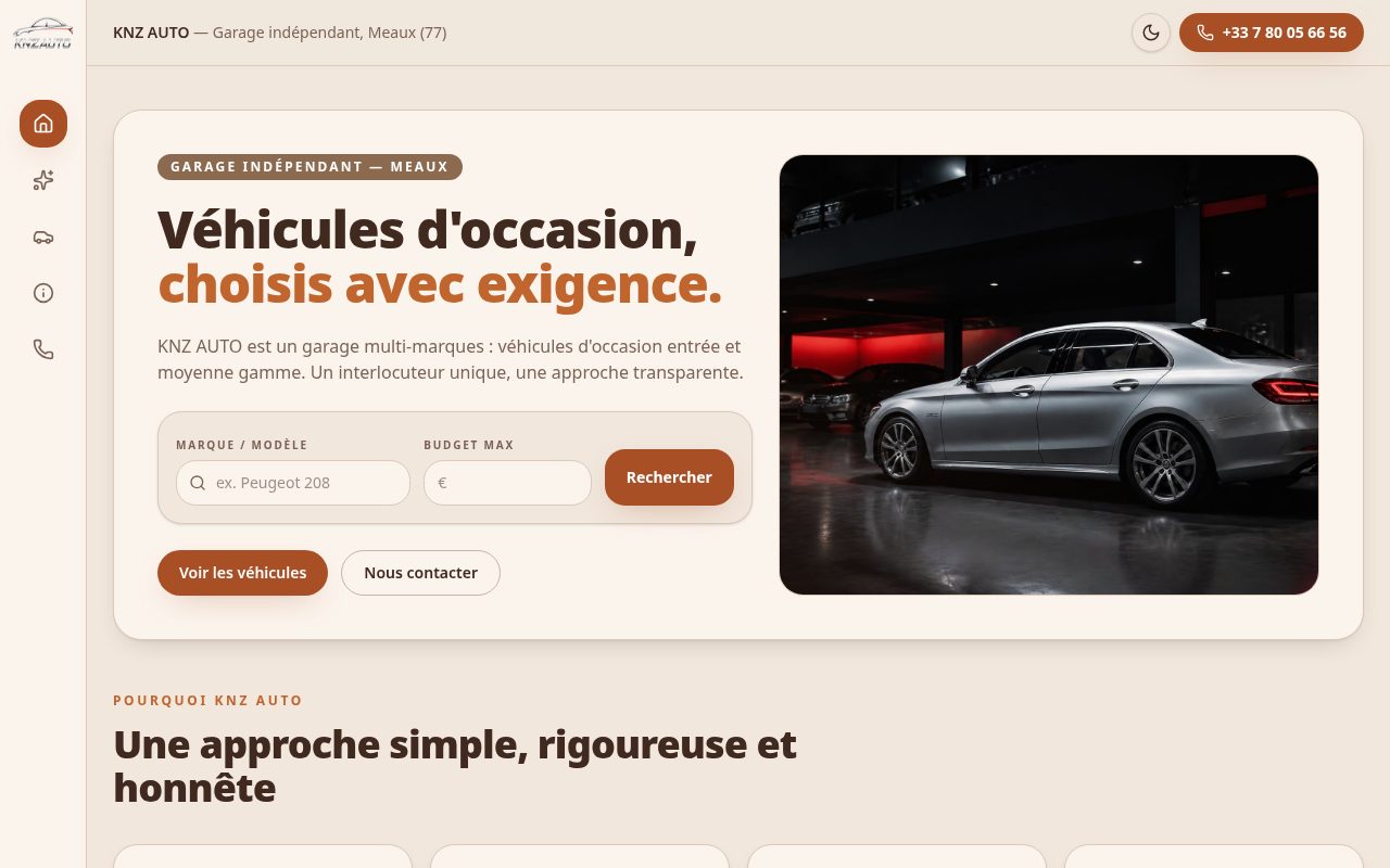 KNZ AUTO — site vitrine